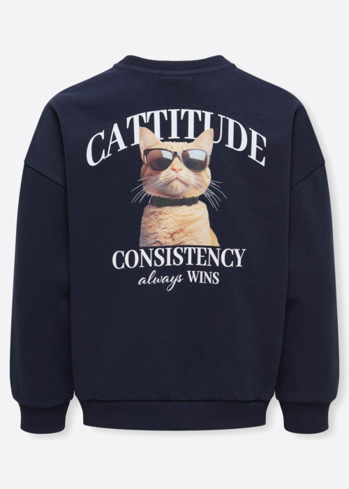 Only pusa Bila Ovz Print O-Neck