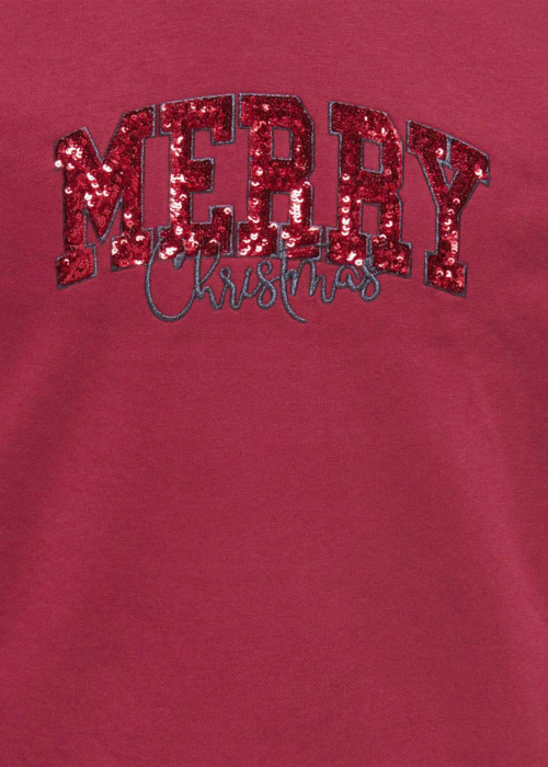 Only pusa Twinkle Ls Xmas Glitter O-Neck