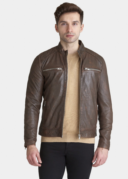 Кожаная куртка Harvey Rockandblue