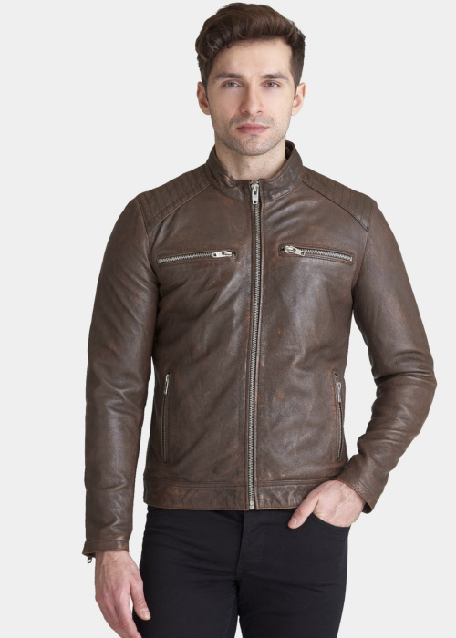 Кожаная куртка Harvey Rockandblue