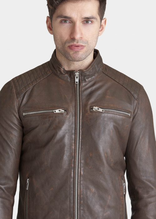 Кожаная куртка Harvey Rockandblue