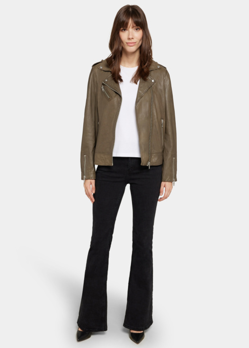 Кожаная куртка Yaya Rockandblue