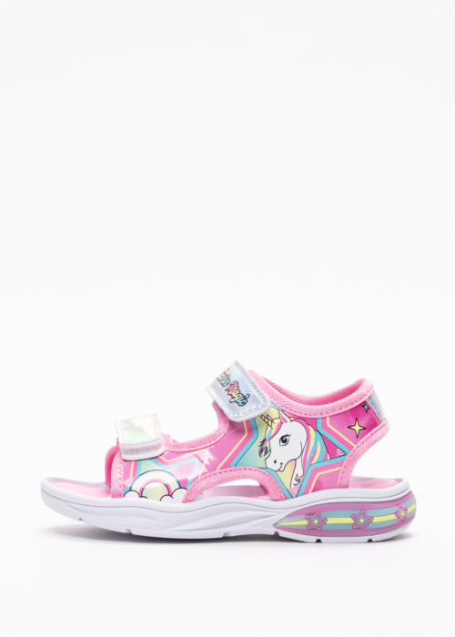Leomil vilkuvad sandaalid Unicorn