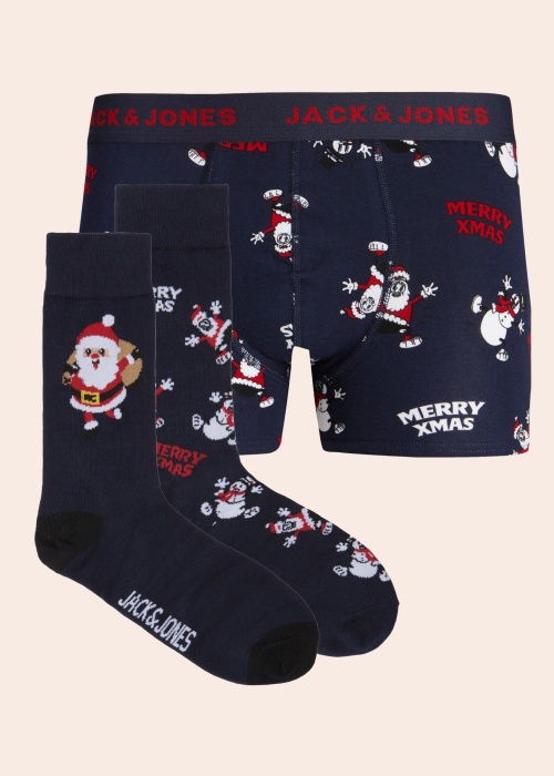 Боксеры и носки в подарочной коробке Happy Xmas Jack & Jones