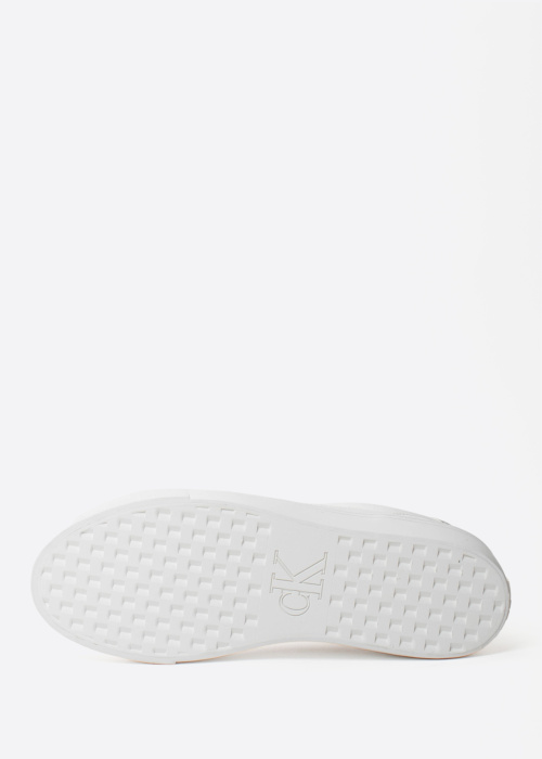 Calvin Klein tennised Vulc Flatf Lth Silver Logo Tag