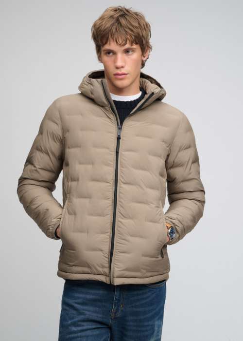 Стёганая демисезонная куртка Hooded Heat Weld Padded SuperDry
