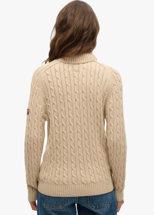 SuperDry kudum Slouchy Cable Roll Neck