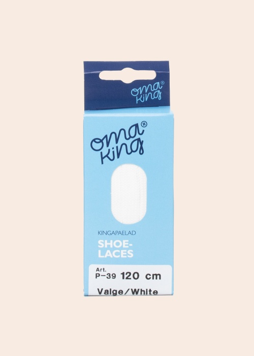 Шнурки белые 120cm Oma King