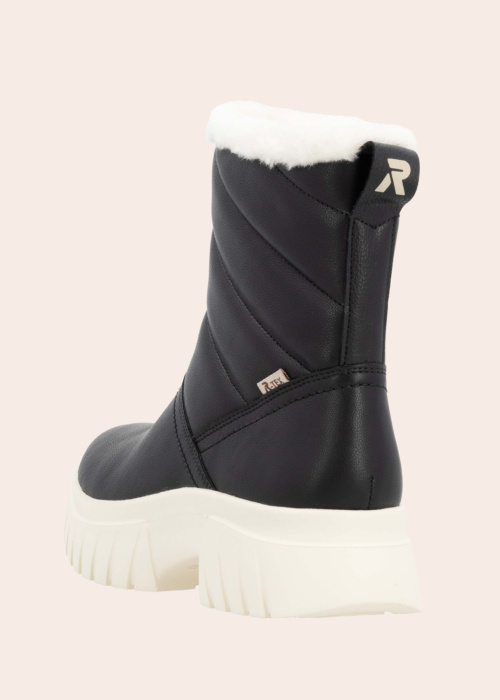 Botas Rieker Evolution W067000 - Piel/Textil, Forro De Lana, Suela Memosoft Antifrío, Talla 40 EU, Color Negro