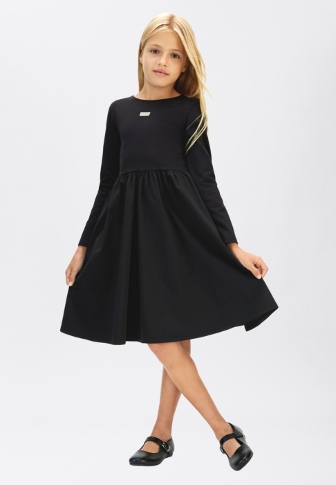 Calvin Klein kleit Mix Media Fit Flare L/s Dress