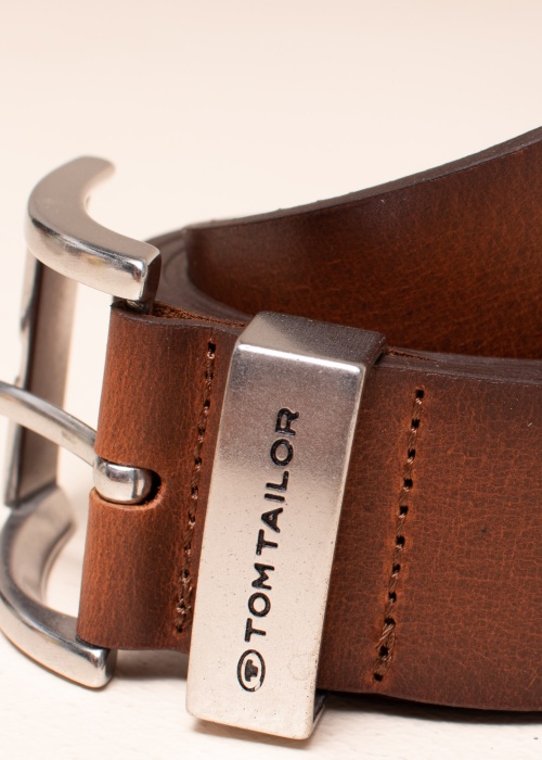 Кожаный ремень для брюк Tom Tom Tailor