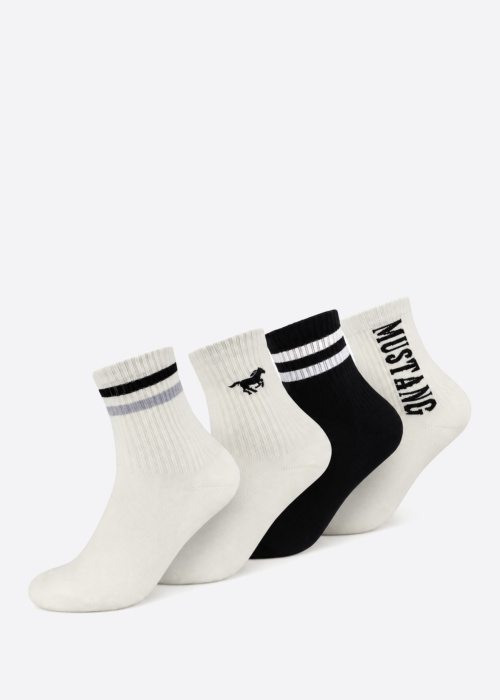 Mustang sokid Organic Cotton Ocs Tennis Quarter 4 pack