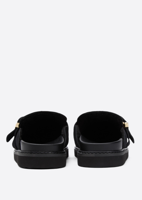 Сандалии Buckle Fur Suede Mule Tommy Hilfiger