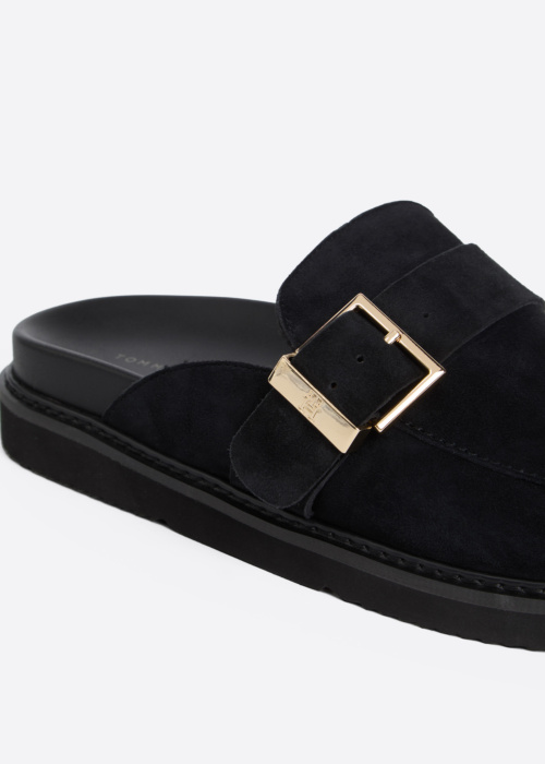 Сандалии Buckle Fur Suede Mule Tommy Hilfiger