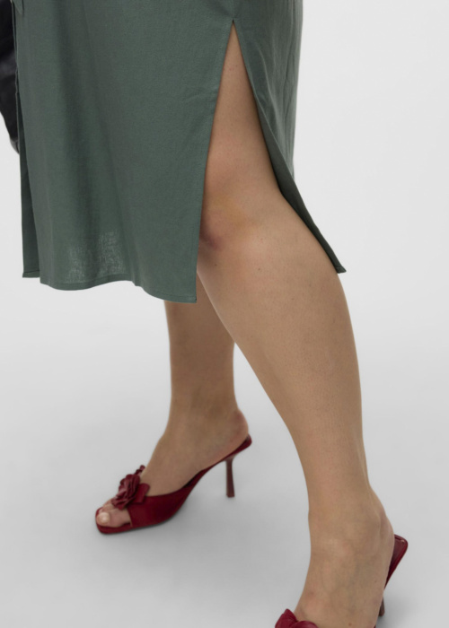 Рубашка-платье Mymilo Sl Calf Shirt Dress Wvn S Cur Vero Moda Curve