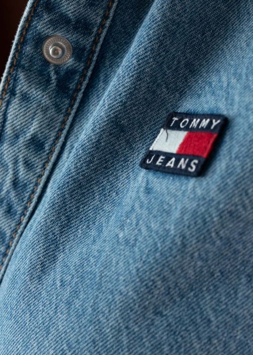 Tommy Jeans kleit Tjw Ls Badge Denim Mini Dress