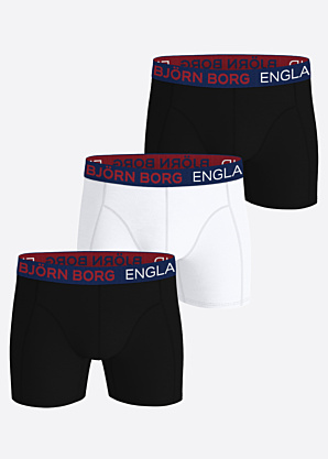 Björn Borg bokserid cotton stretch England 3 pack