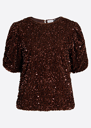 Блуза Believe O-Neck Puff Sequins Vila
