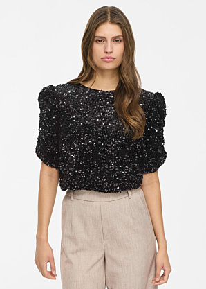 Блуза Believe O-Neck Puff Sequins Vila