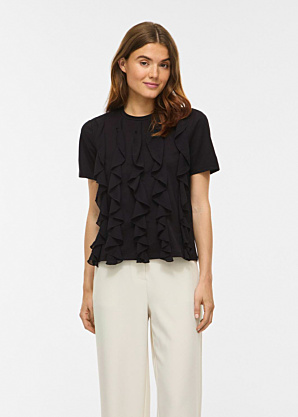 Vila Rt T-särk Orda O-Neck Flounce