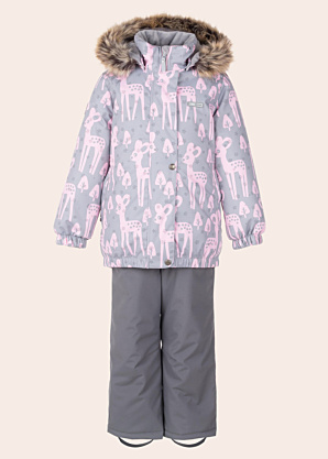 Зимний комплект Ruby Lenne, Серый, Светло-розовый, Цветной