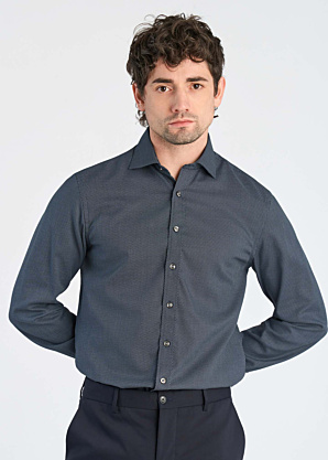 Lindbergh Black triiksärk Easy Care Dobby