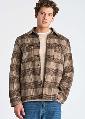 Villane Жакет Brushed Check Overshirt Lindbergh