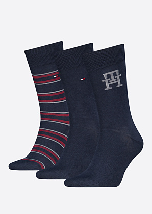 Tommy Hilfiger sokid Monogram Stripe 3 Pack kinkekarbis