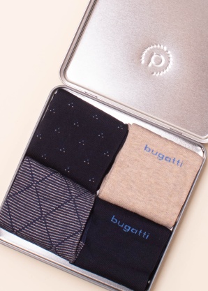 Bugatti sokid 4 paari kinkekarbis