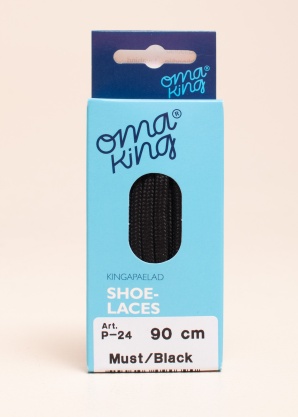 Шнурки черные 90 СМ Oma King