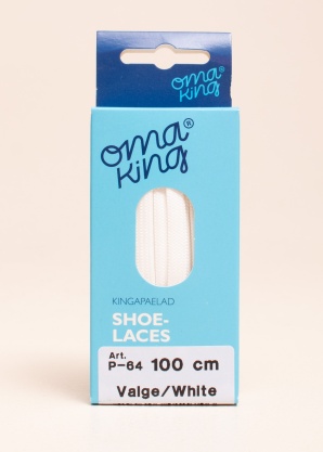 Шнурки белые 100 СМ Oma King