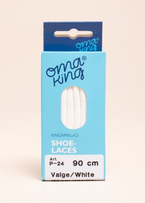 Шнурки белые 90 СМ Oma King