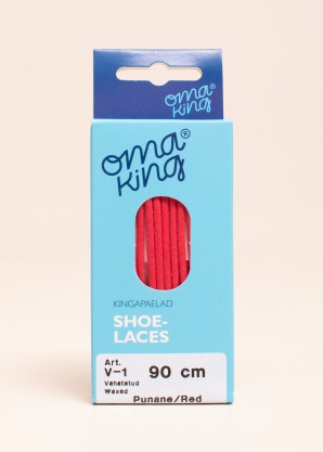 Шнурки вощеные Красный 90cm Oma King