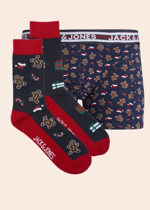 Jack & Jones bokserid ja sokid kinkekarbis Gingerman