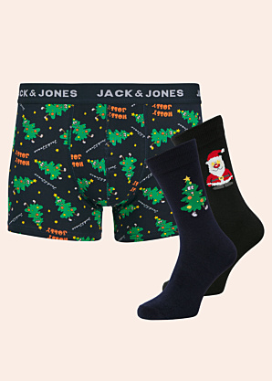 Jack & Jones bokserid Ja sokid Holly kinkekarbis