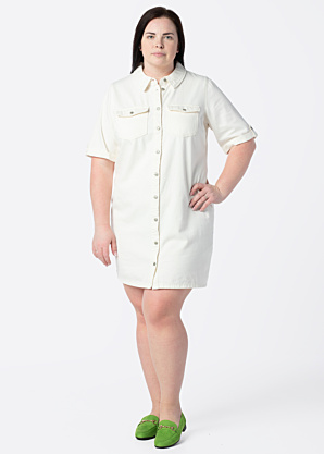 Vero Moda Curve teksakleit Jennie Ss Short Denim Dress Cur