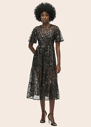 SuperDry pidulik kleit Volume Tiered Mesh