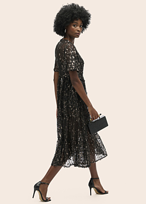 SuperDry pidulik kleit Volume Tiered Mesh