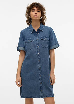 Vero Moda teksakleit Jennie Ss Short Denim Dress Ga