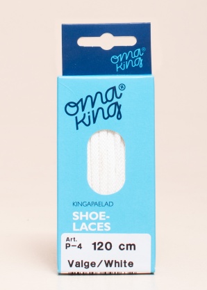 Шнурки белые 120 СМ Oma King