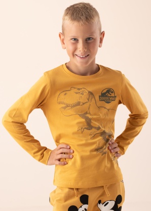 Name It Mini pikkade varrukatega T-särk Jammy Jurassic