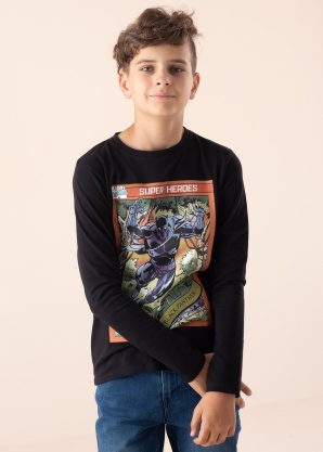 Name It Kids pikkade varrukatega T-särk Julio Blackpanther