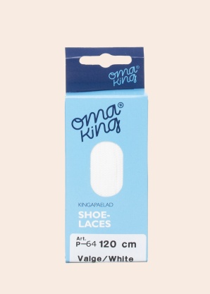 Шнурки белые 120cm Oma King