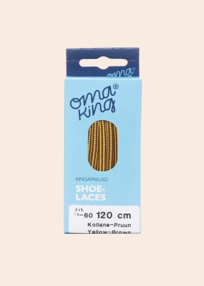 Шнурки kollane/pruun 120cm Oma King