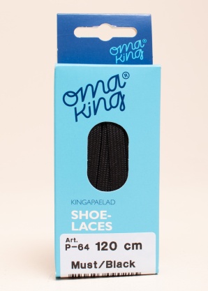 Шнурки черные 120cm Oma King