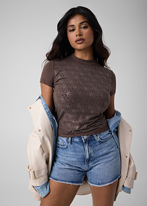 Guess T-särk Mock Neck All Over 4G