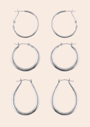 Серьги Pieces. 3 пары