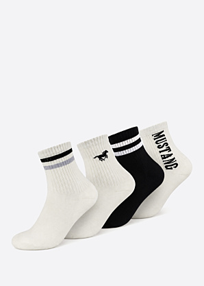 Mustang sokid Organic Cotton Ocs Tennis Quarter 4 pack