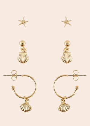 Серьги Pieces 3 пары