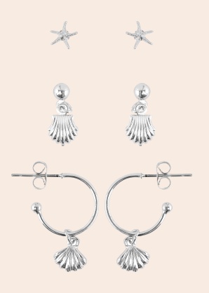 Серьги Pieces 3 пары